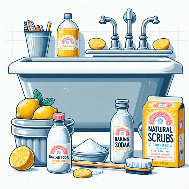 Natural scrubs for sinks and tubs using everyday ingredients