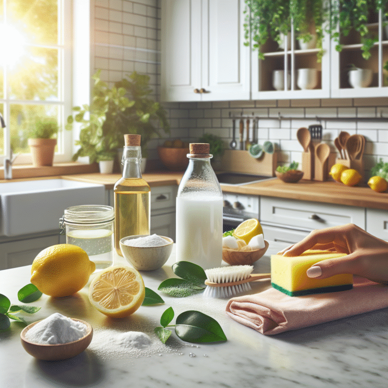 How to clean kitchen counters with natural ingredients