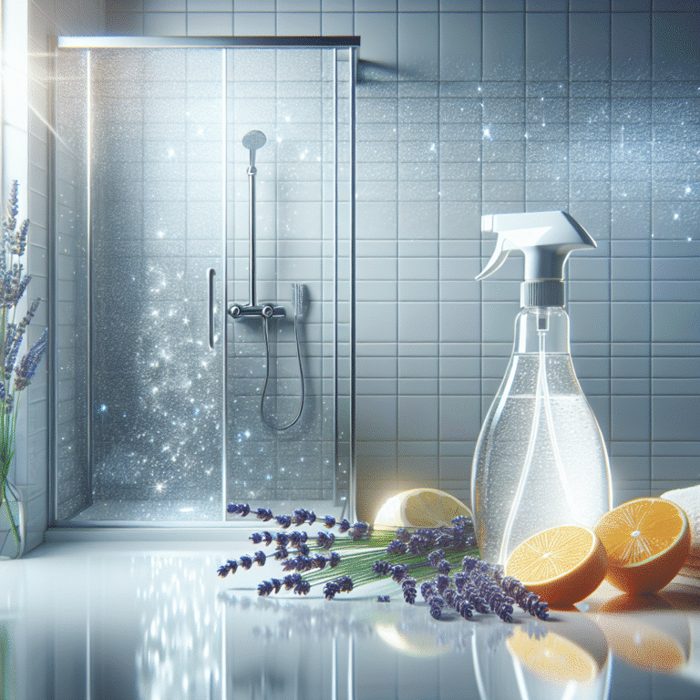 Homemade natural shower cleaner for a sparkling finish