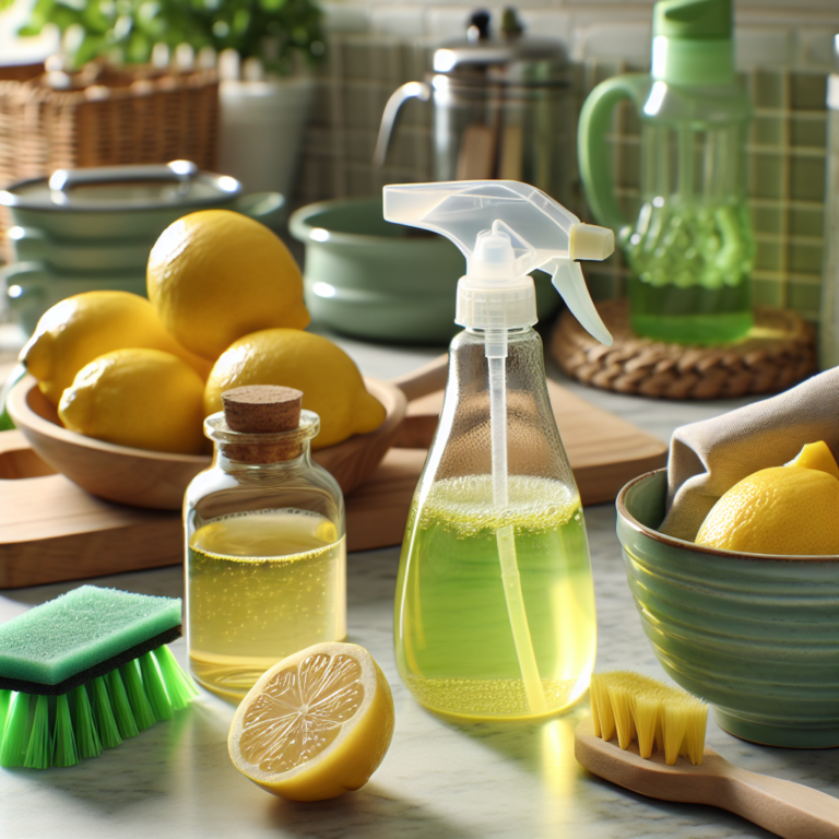 Homemade lemon kitchen cleaning solution for a zesty approach