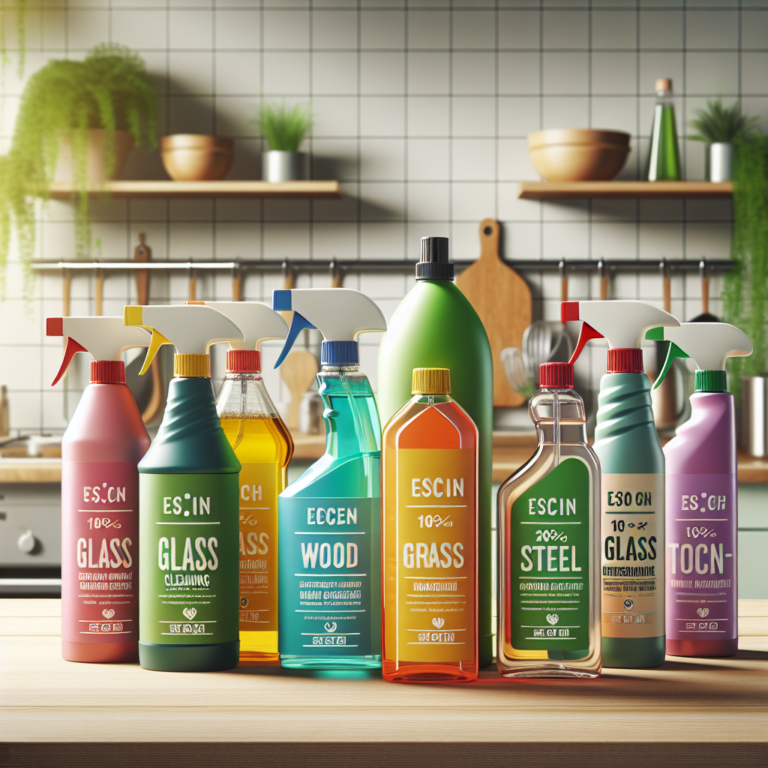 Non-toxic kitchen cleaning sprays for safe surfaces