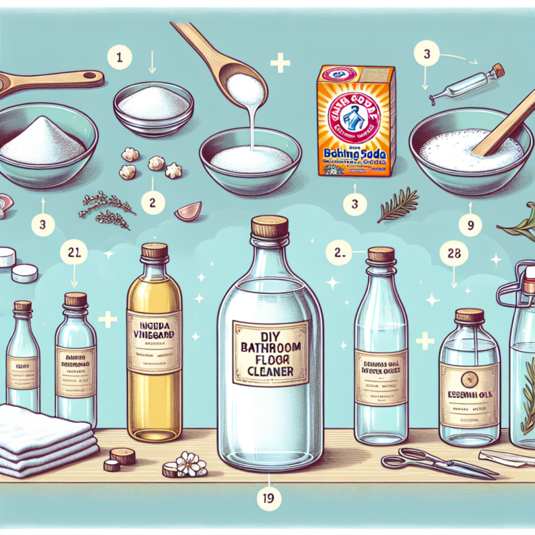 DIY bathroom floor cleaner with natural ingredients