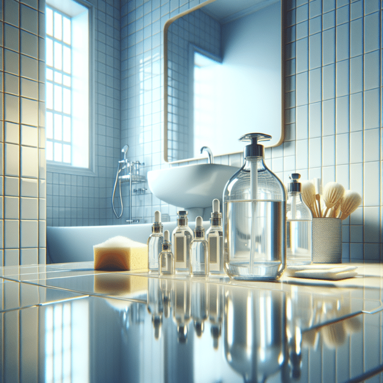 How to clean bathroom tiles with vinegar and essential oils