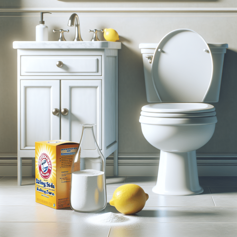 Non-toxic toilet cleaning solutions using baking soda and lemon