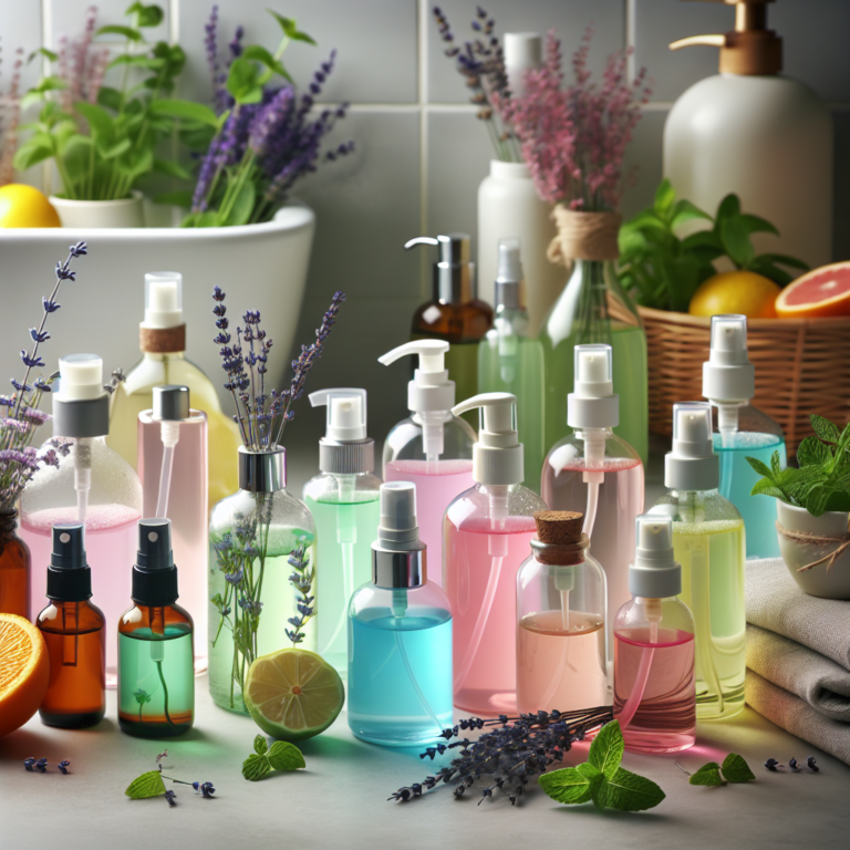 Homemade all-natural bathroom sprays for freshness