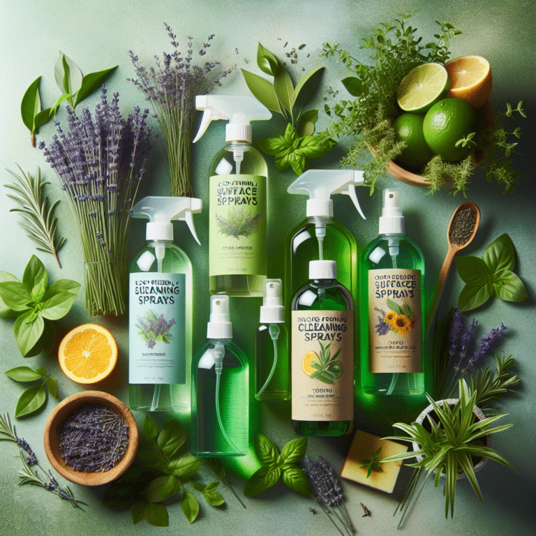Eco-friendly surface cleaning sprays with plant extracts