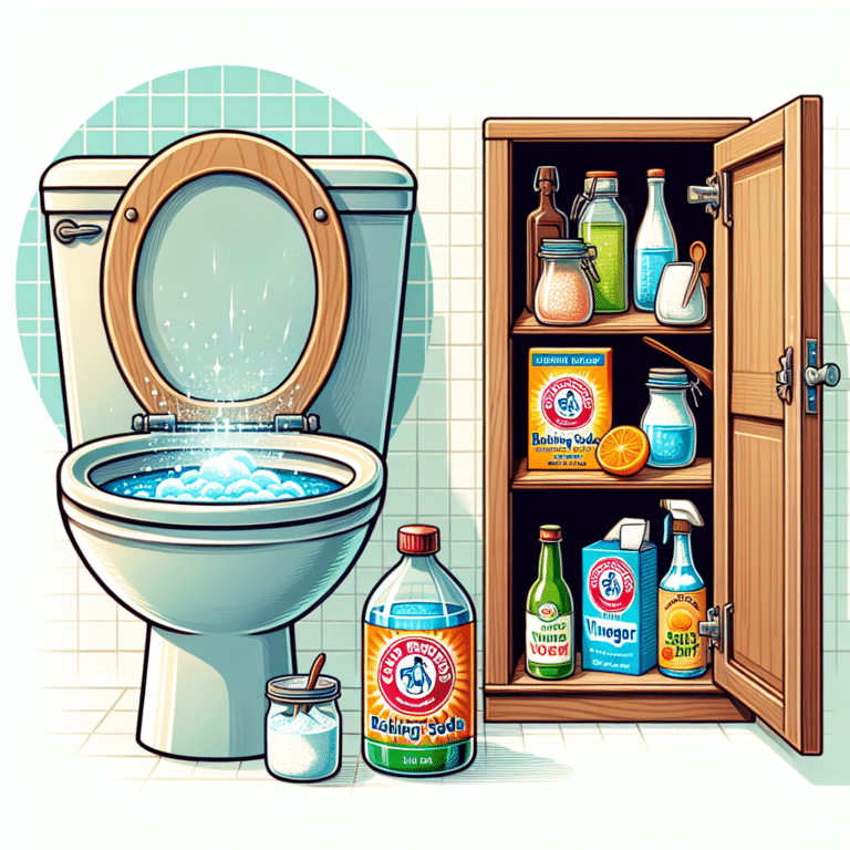 Non-toxic toilet cleaning solutions using pantry staples