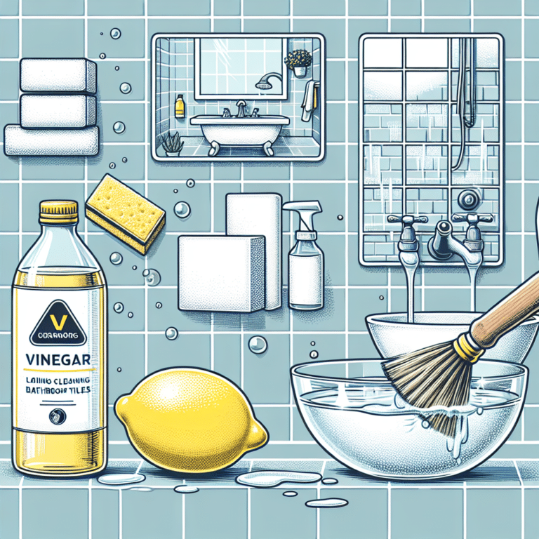 How to clean bathroom tiles with vinegar using natural ingredients