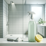 Homemade natural shower cleaner for a sparkling wash