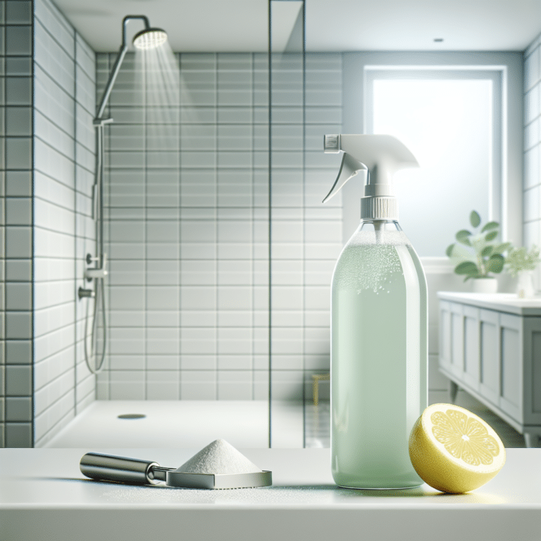 Homemade natural shower cleaner for a sparkling wash