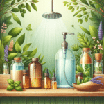 Natural mildew remover for showers using vinegar and essential oils